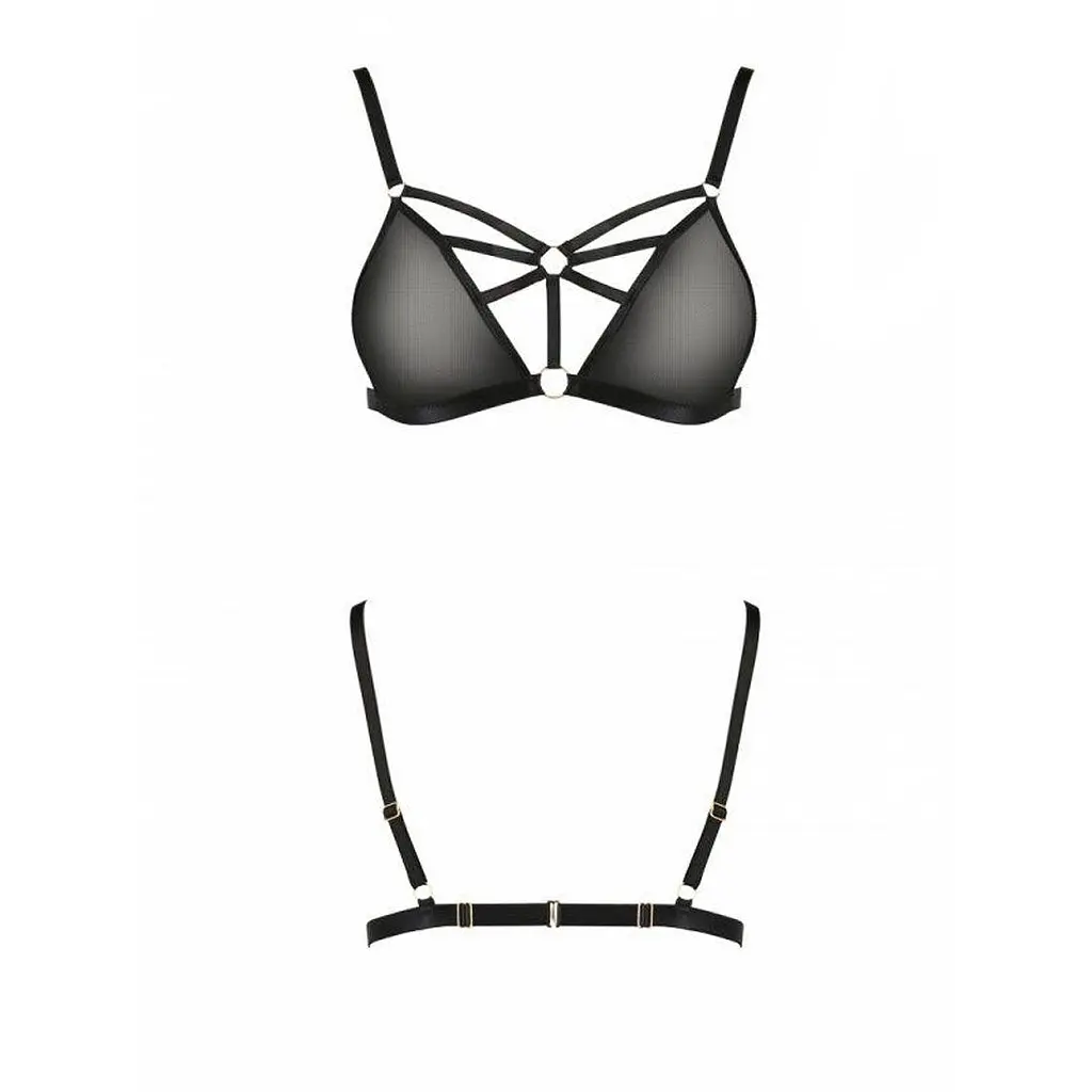 Бюстгальтер-стрепи MEGGY BRA black - Passion Exclusive L/XL - фото 5