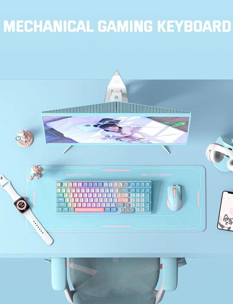 Клавіатура Onikuma ігрова бездротова G28 3 режими підключення RGB підсвітка акумулятор до 300 годин - фото 8