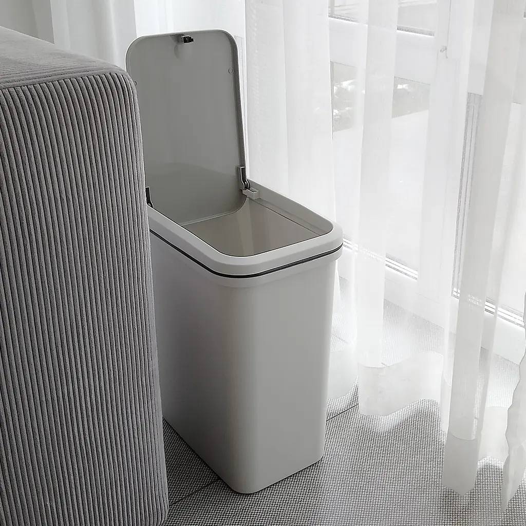 Відро для сміття MBM My Home з кришкою 10 л сіре (BIN-04 10L GRAY) - фото 8