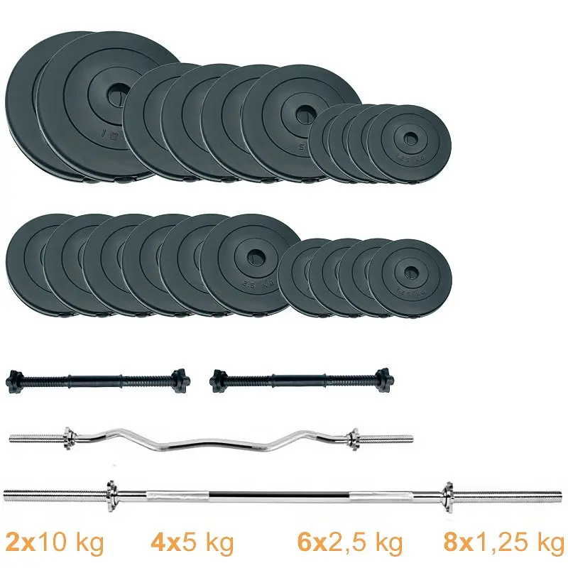 Набір штанг + гантелі Newt Gym Set 2 Rock Pro NE-PL-SET2-80 80 кг - фото 2