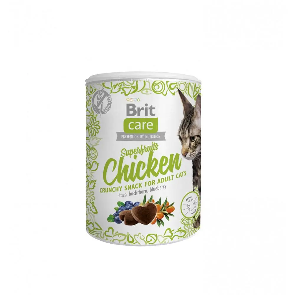 Ласощі для котів Brit Care Cat Snack Superfruits Chicken курка 100 г (111269)
