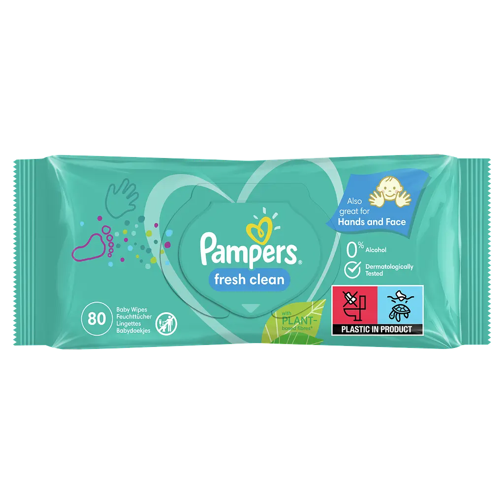 Уцінка. Набір дитячих вологих серветок Pampers Baby Fresh Clean, 1200 шт. (15 упаковок по 80 шт.) - фото 2