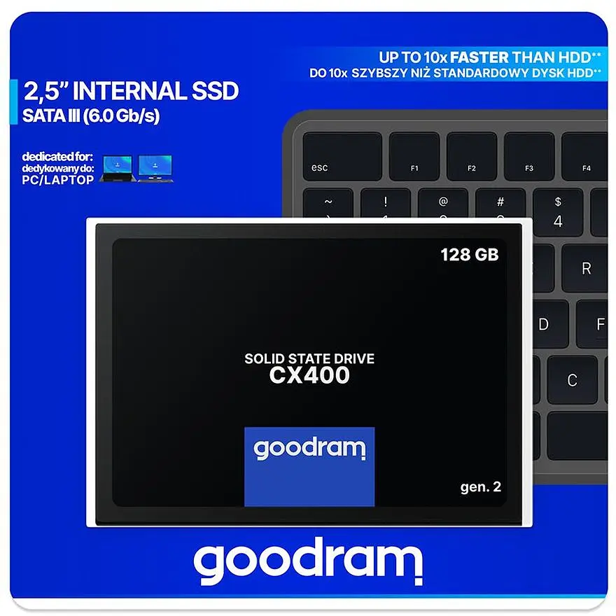 SSD диск 128GB GOODRAM CX-400 Gen.2 2.5 SATAIII 3D TLC - фото 2
