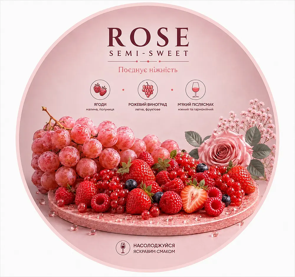 Винний напій Bolgrad Good Year напівсолодкий рожевий Rose 10% 0.75 л - фото 10