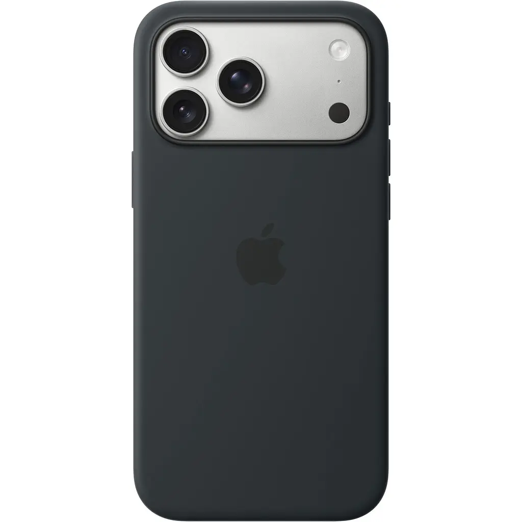Чехол Silicone Case with Button, Animation & MagSafe для Apple iPhone 17 Pro Max Black AAA [149948] - фото 2