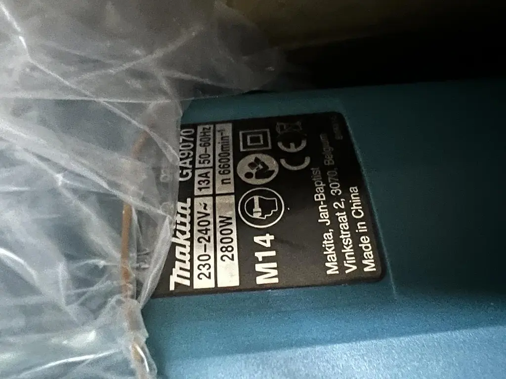 Шліфмашина кутова мережева Makita GA9070X1 (230 мм, 2800 Вт, 6600 об/хв, AFT) - фото 8
