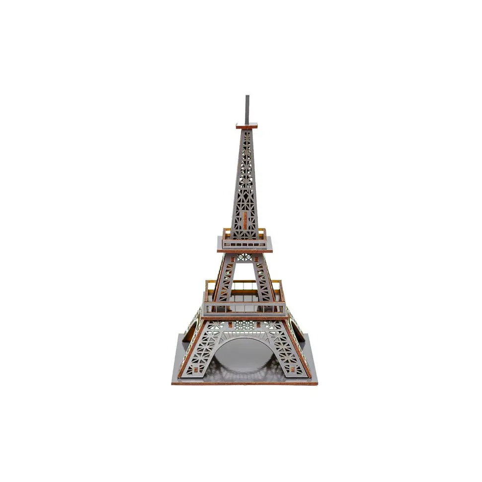 Дерев'яний 3D конструктор "Ейфелева вежа" Puz-00925, 58 деталей - фото 3