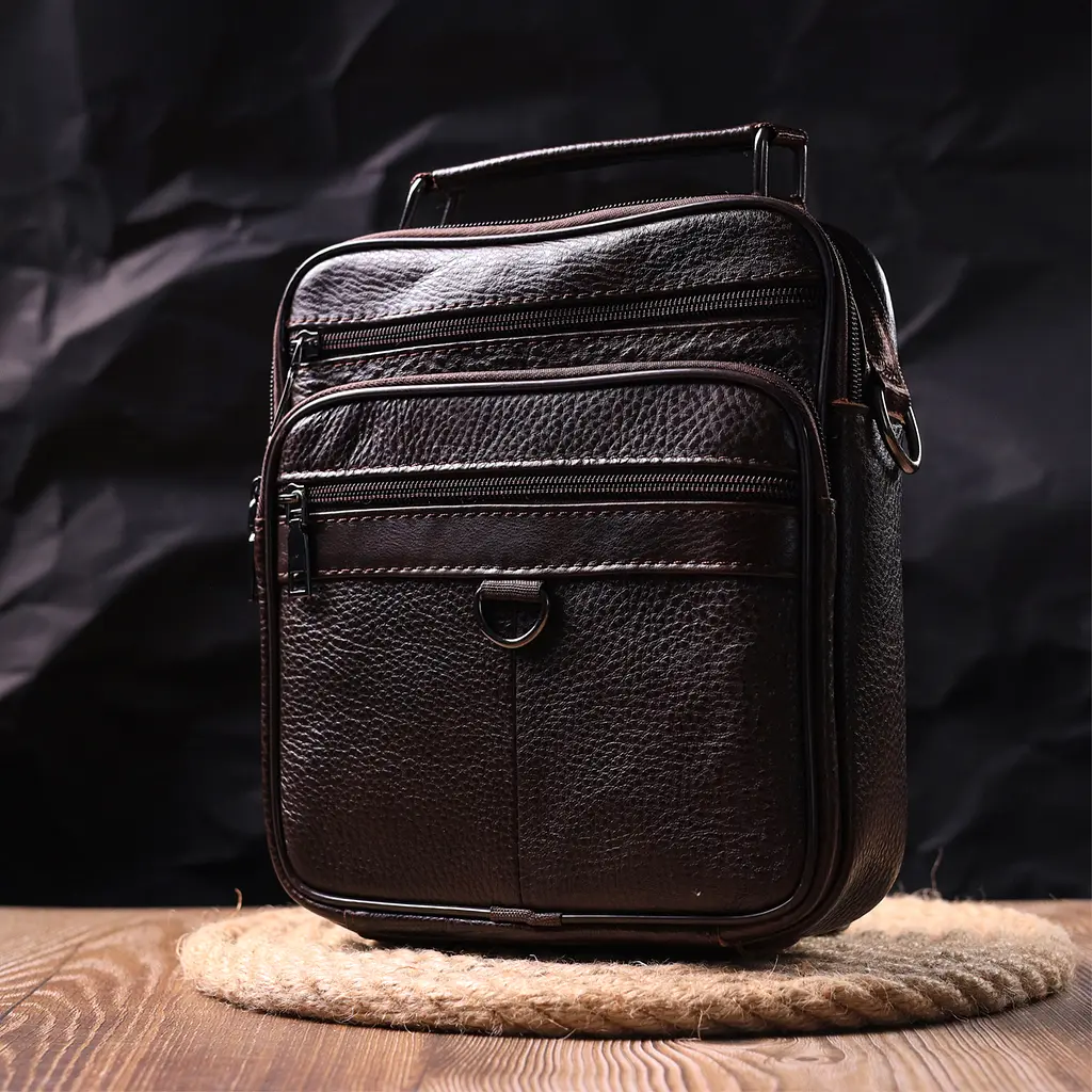 Чоловічі шкіряні сумки Vintage 20х23х7 см sum0020987 - фото 8