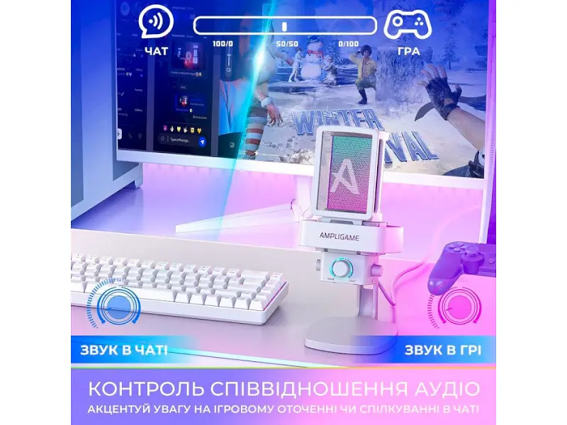 Мікрофон для ПК/ для стрімінгу, подкастів Fifine Q8PRO White - фото 11