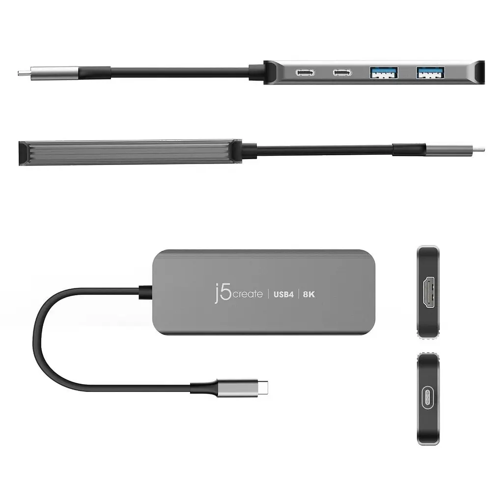 USB-Хаб j5create JCH453-N, USB Type-C 5-в-1 (JCH453-N) - фото 3