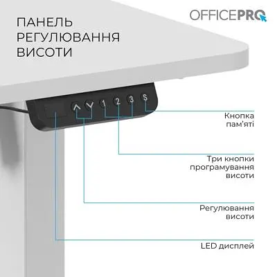 Комп'ютерний стіл OfficePro (ODE1670W) White (ODE1670W) - фото 5