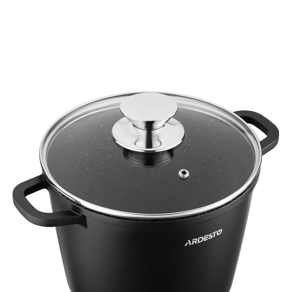 Каструля з кришкою глибока Ardesto Gemini Lazio AR1940CA 4 л 20 см чорна - фото 5
