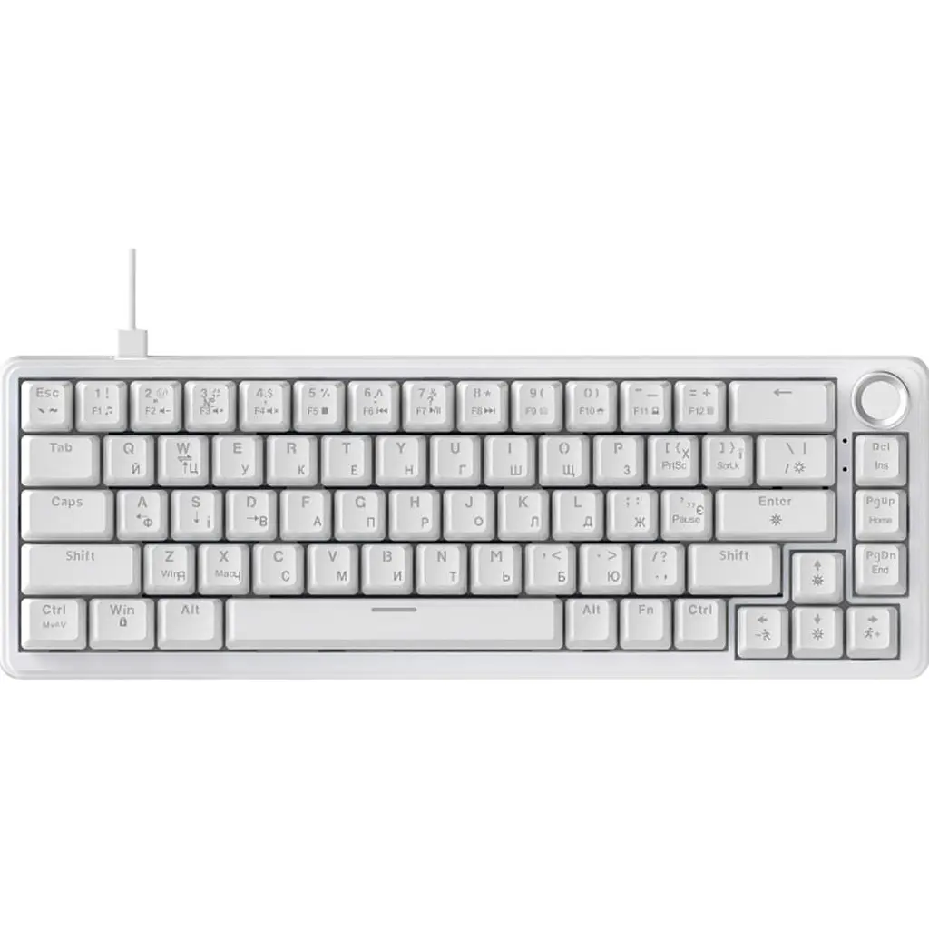 Клавіатура Ajazz AK690 Peach Mist Switch біла (AK690-PM-W) [175705] - фото 2