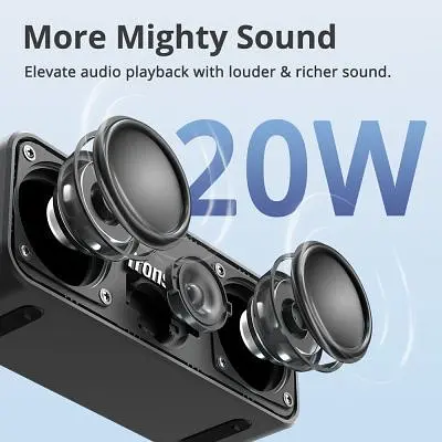 Акустична система Tronsmart T2 Plus Upgraded Black (1019754) - фото 4
