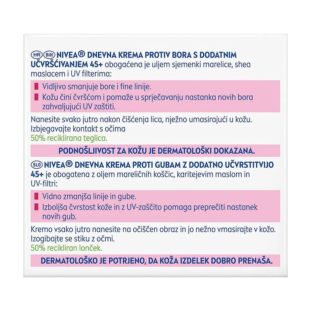 Крем для обличчя Nivea Anti-Wrinkle + Firming Day Cream 45+ 50 мл (5900017103495) - фото 2