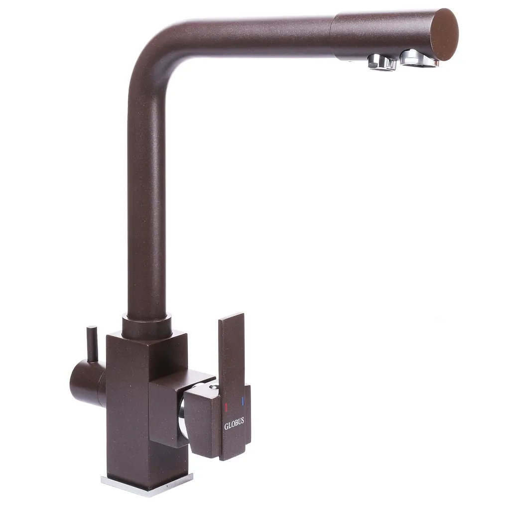 Змішувач для кухні під осмос Globus Lux GLLR-0100-6-Marone Коричневий - фото 4