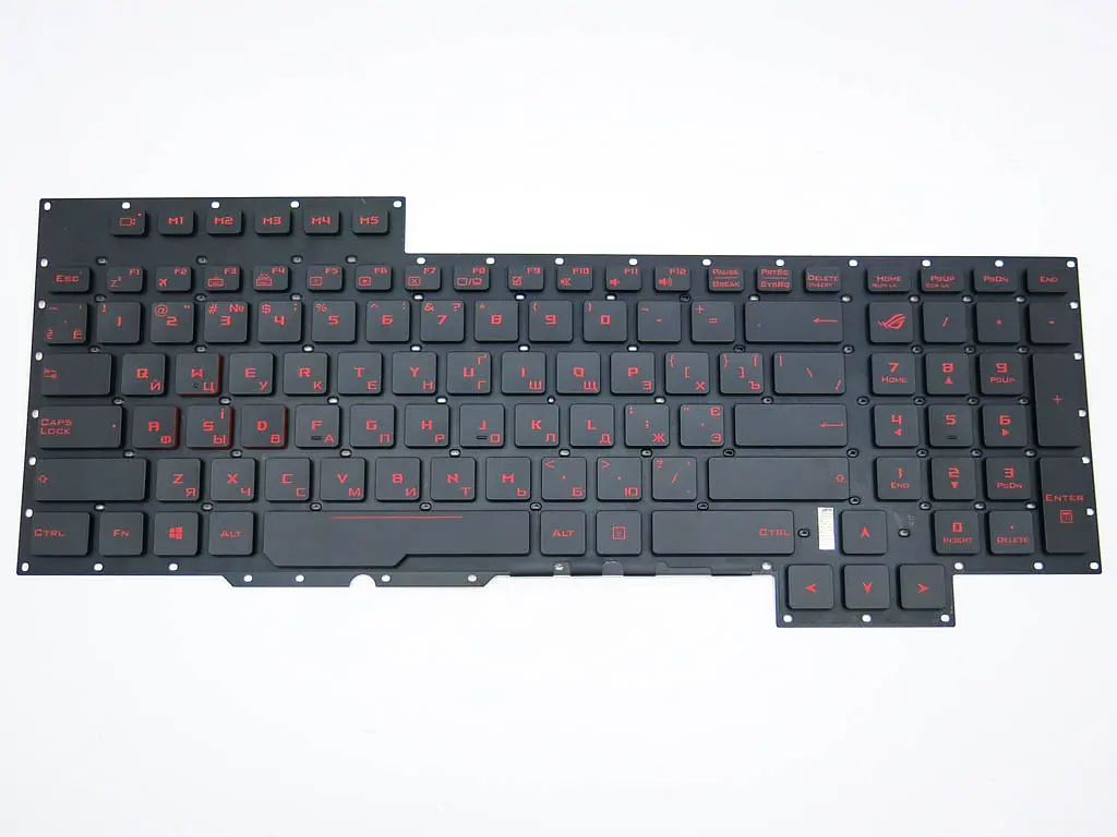 Клавіатура для ASUS GX700, GX700VO (UA + RU Black з підсвічуванням). Оригінал. - фото 3