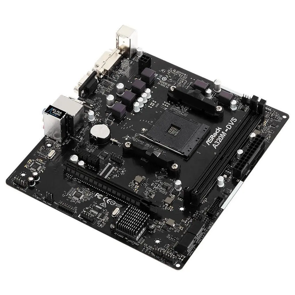 Материнская плата AsRock A320M-DVS R3.0 (A320M-DVS) (Socket AM4, AMD A320, Micro-ATX) Б/у - фото 3
