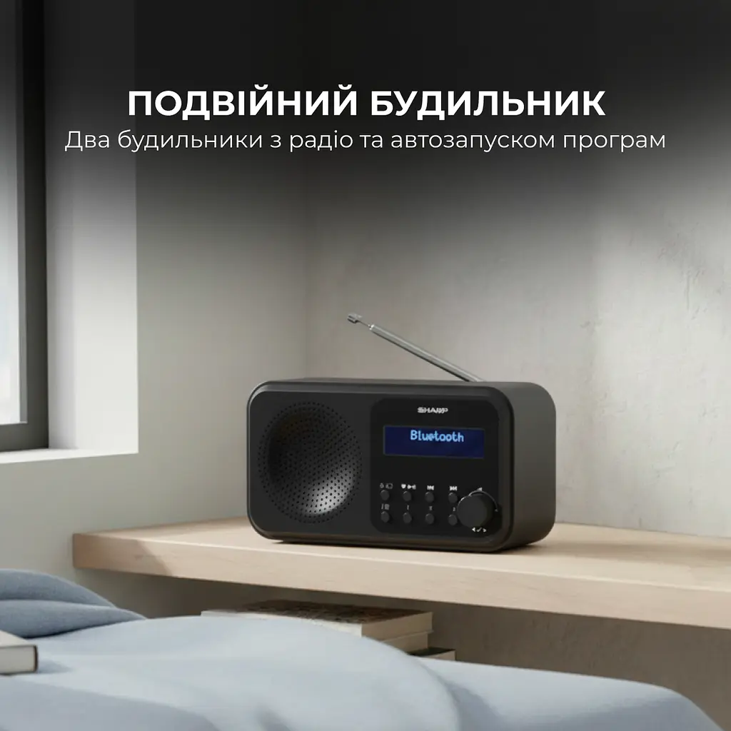 Радіоприймач Sharp DR-P420 Black - фото 7