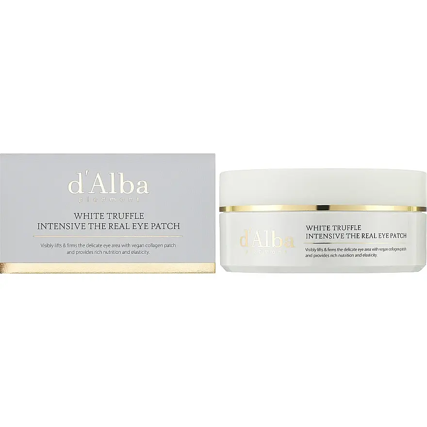 Патчі для шкіри навколо очей d'Alba White Truffle Intensive The Real Eye Patch преміальні гідрогелеві патчі з веганського колагену 68 шт. (DLB066) - фото 2
