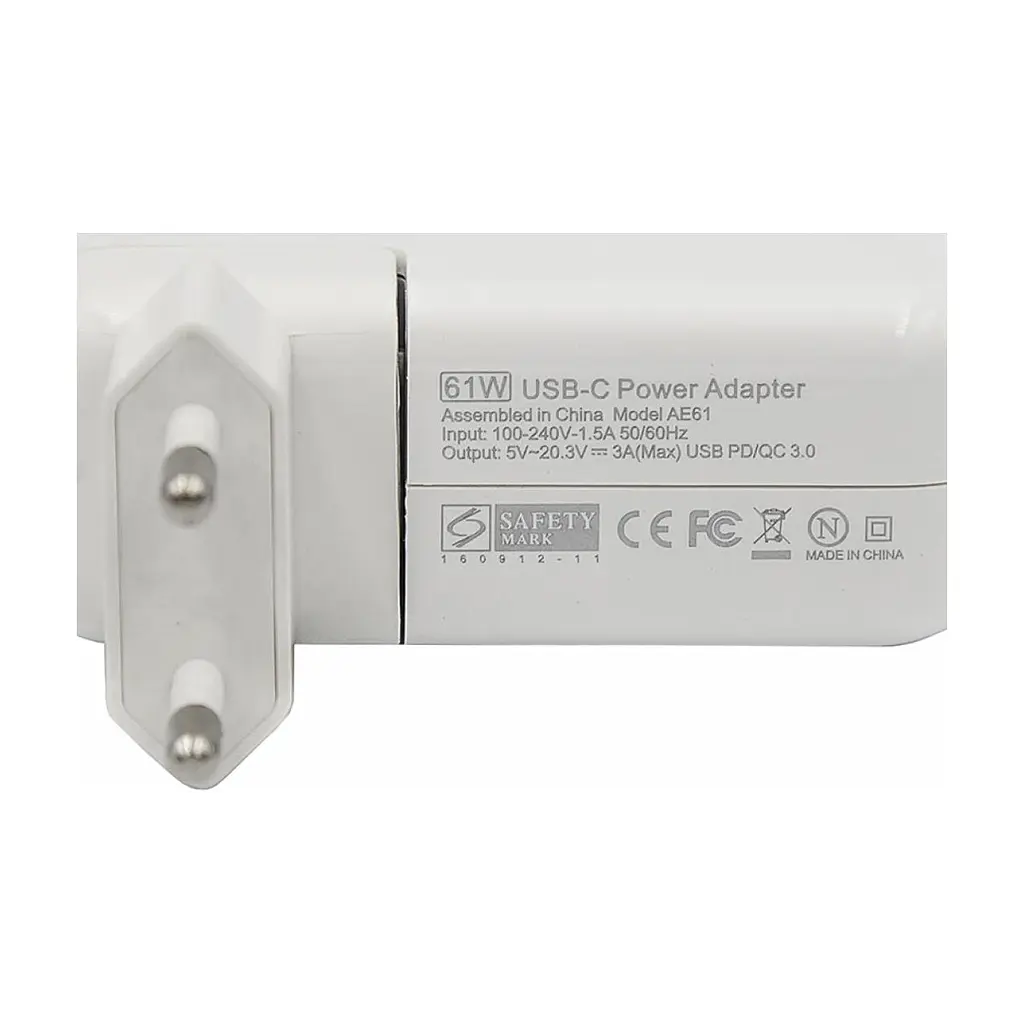 Блок живлення до ноутбуку PowerPlant APPLE 220V, 20V 61W (USB Type-C) (AP61HCUSB) - фото 3
