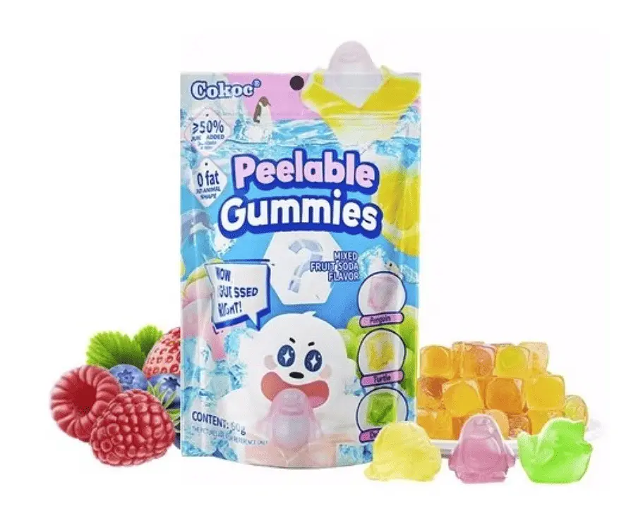 Желейні цукерки Cokoc Peelable Gummies Mixed Fruits Soda 60г - фото 3