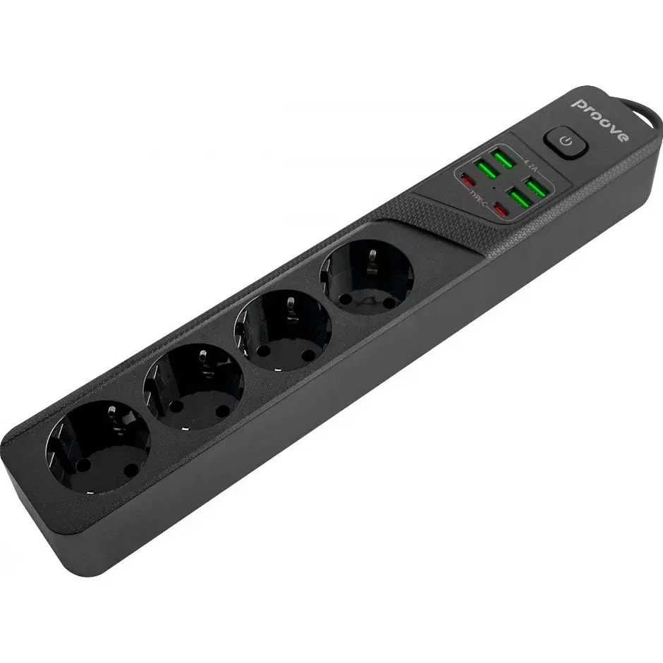 Мережевий фільтр Proove Power Strip P-04 2м (PSP442420001) [125780] - фото 3