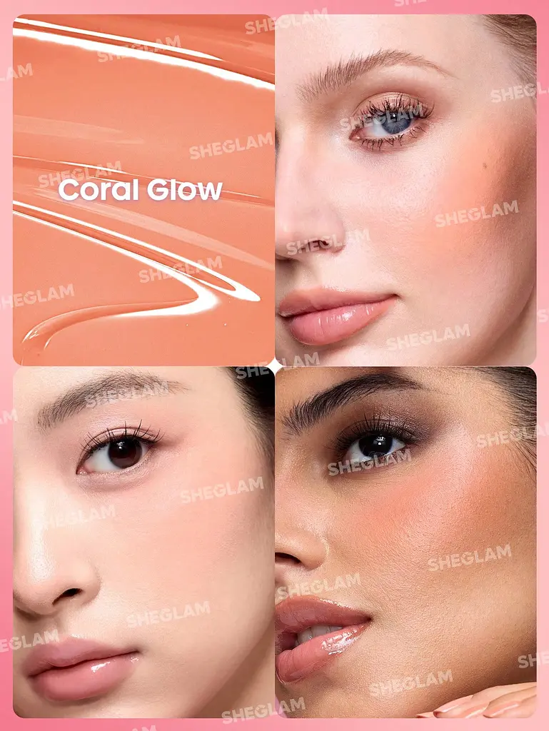 Рідкі матові рум'яна Sheglam Color Bloom Liquid Blush-Coral Glow - фото 2