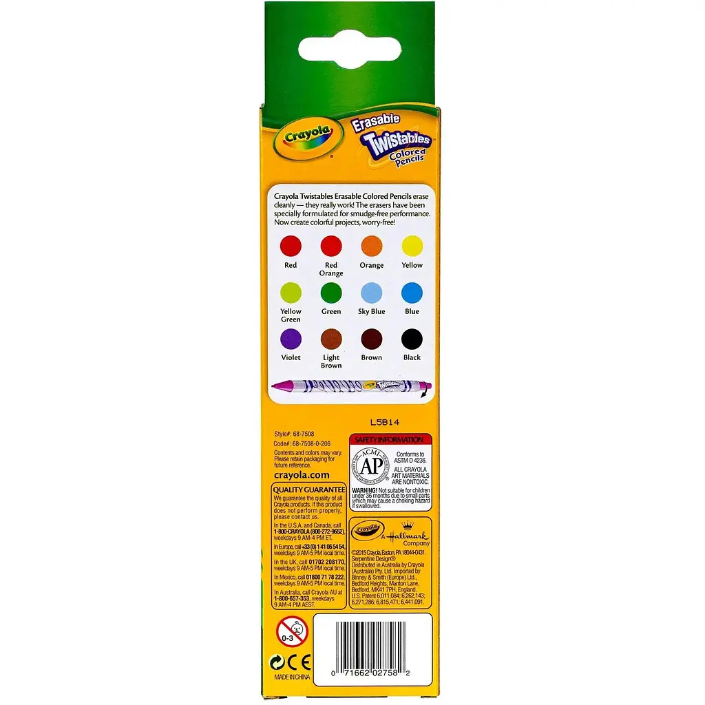 Набор карандашей Crayola Твист, с ластиком, 12 шт. (256360.024) - фото 5