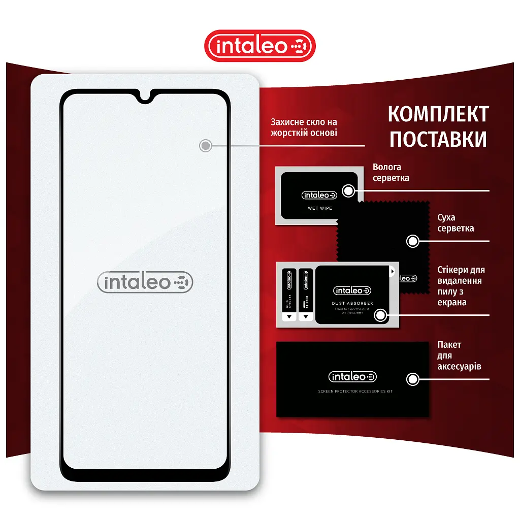 Стекло защитное Intaleo Full Glue Xiaomi Redmi A3 Black (1283126591297) - фото 8