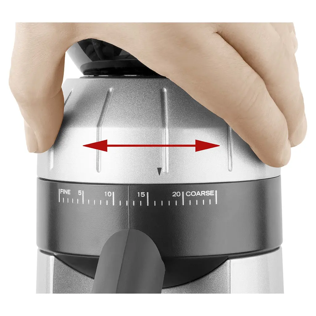 Кофемолка жерновая CATLER 150 Вт, объем зерен — 250 г, 25 ступеней помола, металл, серебристый - фото 3