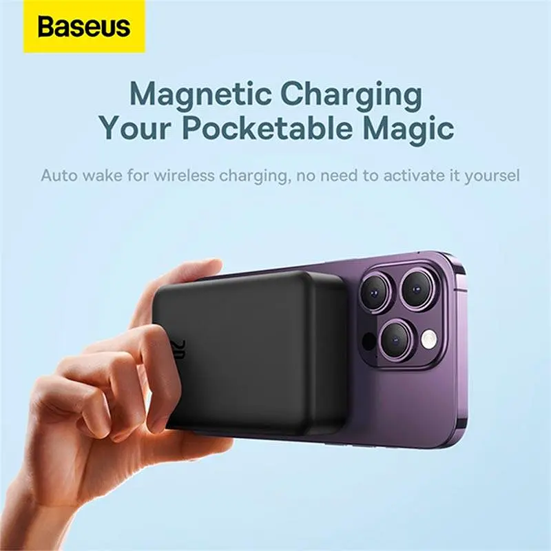 Внешний магнитный акумулятор Baseus Magnetic Mini Wireless 20000mAh 20w (P10022102112-01) - фото 7