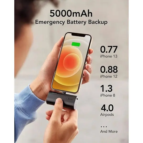 Портативное зарядное устройство Veger для iPhone 5000 мАч для быстрой зарядки пакет из 2 шт. - фото 7