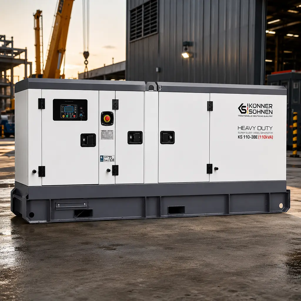 Генератор дизельний Konner&Sohnen KS 110-3BE, 230/400В, 100кВА, 3 фази, електростартер, передстартовий підігрів, двигун Baudouin, 1446кг