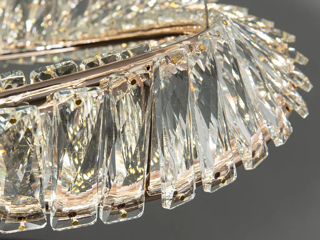 Підвісний світильник LED Diasha 548/600+400G 110Вт, 6050лм, золото, для вітальні та кухні - фото 5