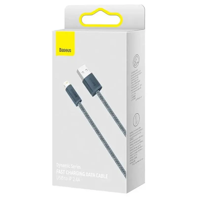 Дата кабель Baseus Dynamic Series USB to Lightning 2.4A (2m) (CALD00050) Slate Gray - фото 6