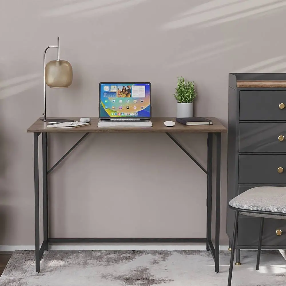 Стол раскладной Морис Ferrum-decor 750x1000x600 Черный металл ДСП Дуб Сонома Трюфель 16 мм (FRD-104673) - фото 4