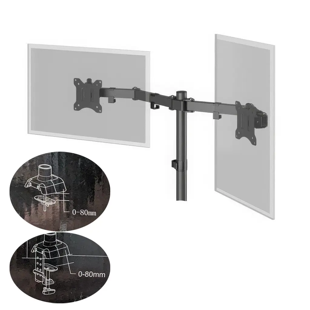 Настольное крепление кронтшейн для двух мониторов VESA держатель UKC Desk Mount 9629 17-33 - фото 3