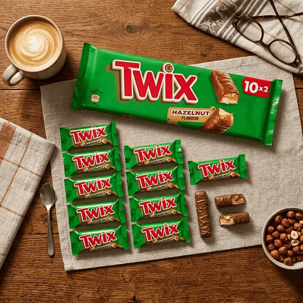 Шоколадні батончики Twix Hazelnut Chocolate Multipack 10 шт х 46 г - фото 3