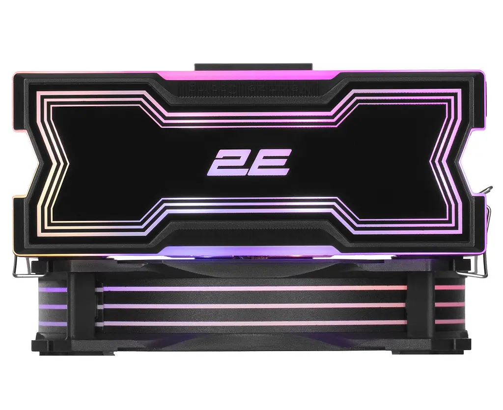 Кулер для процессора 2E Gaming Air Cool AC120D4TC-ARGB, алюминий, медные тепловые трубки, 1x120 мм ARGB PWM, Intel 115x/1200/1366/1700, AMD AMx/FMx, до 180 Вт (2E-AC12D) - фото 3