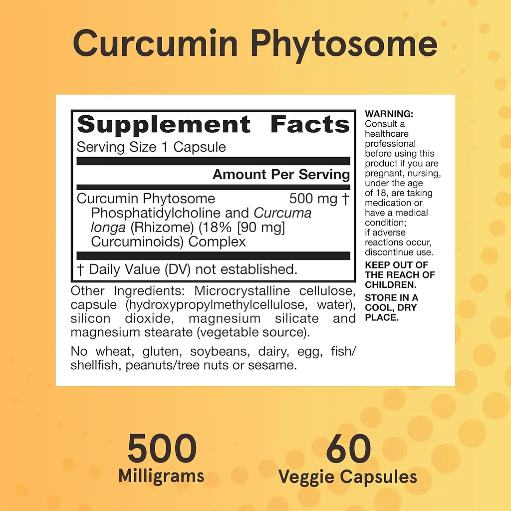 Фітосоми куркуміну Jarrow Formulas Curcumin Phytosome Meriva 500 мг 60 капсул  - фото 8