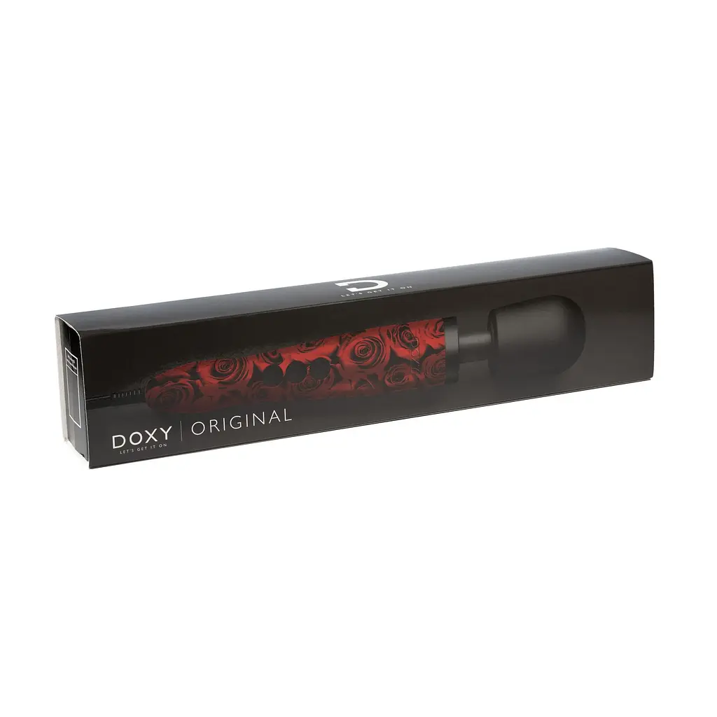 Вібромасажер DOXY Original ROSE PATTERN, дуже потужний, живлення 220В, пульсівні вібрації - фото 6