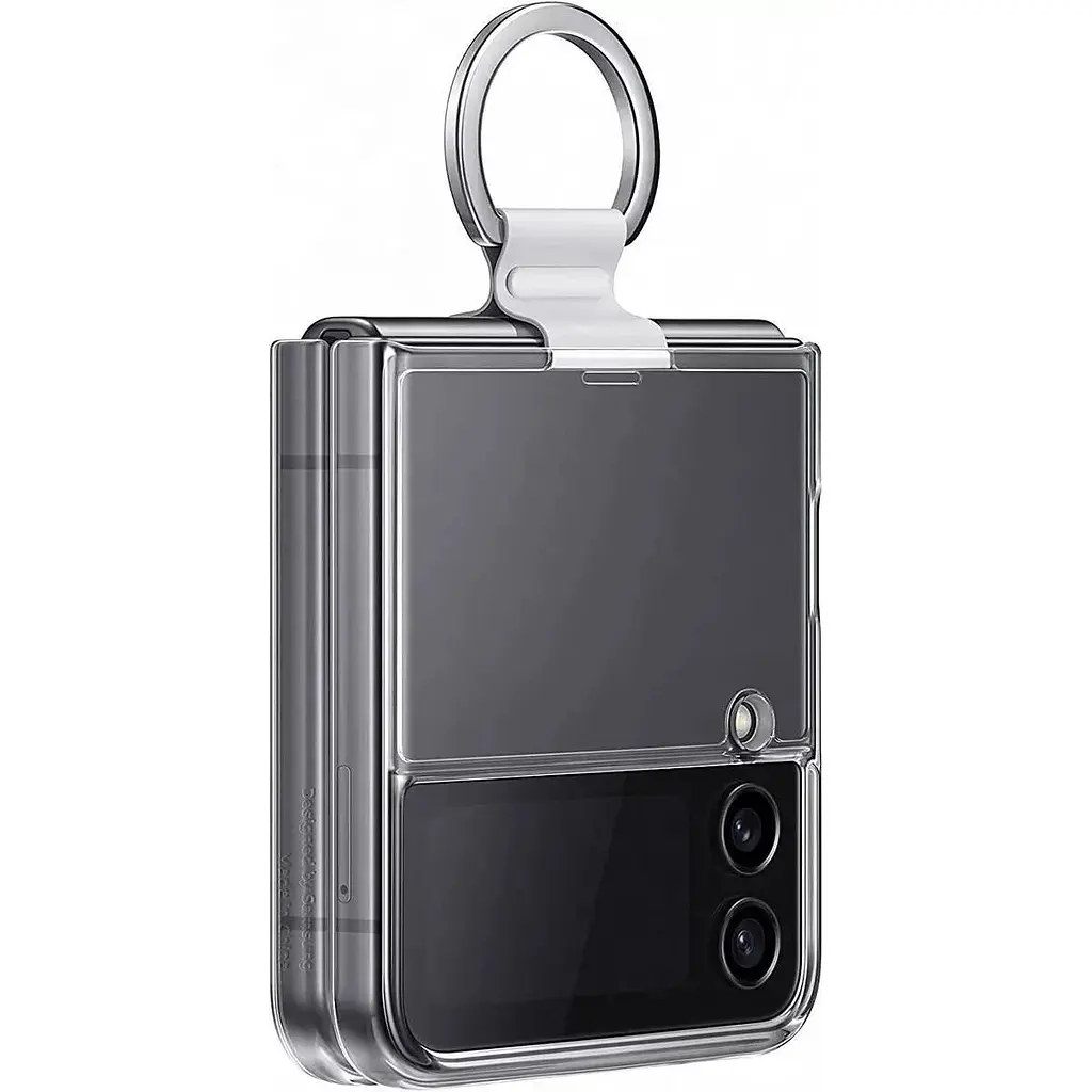 Оригинальный прозрачый чехол с кольцом Samsung для Galaxy Z Flip4 Clear Cover with Ring Crystal EF-OF721CTEGUA - фото 6
