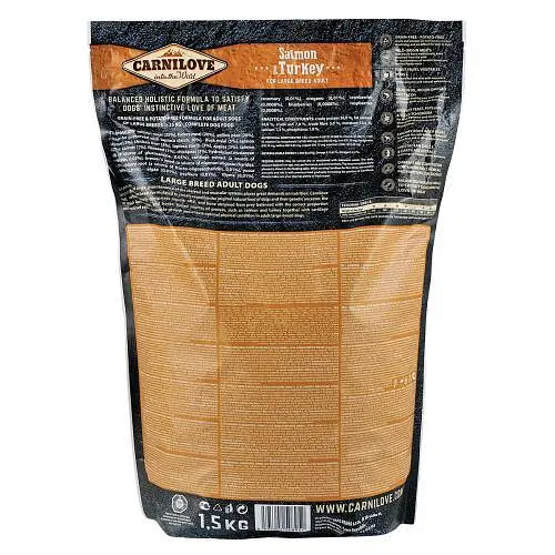 Сухой корм Carnilove Salmon & Turkey для взрослых собак больших пород, лосось и индейка, 1,5 кг - фото 4