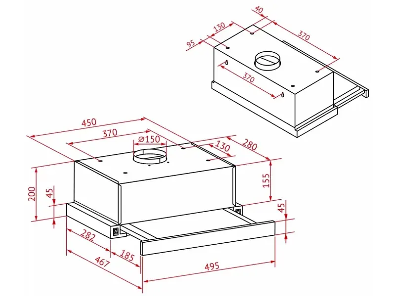 Витяжка Perfelli TL 5212 I 700 LED - фото 12