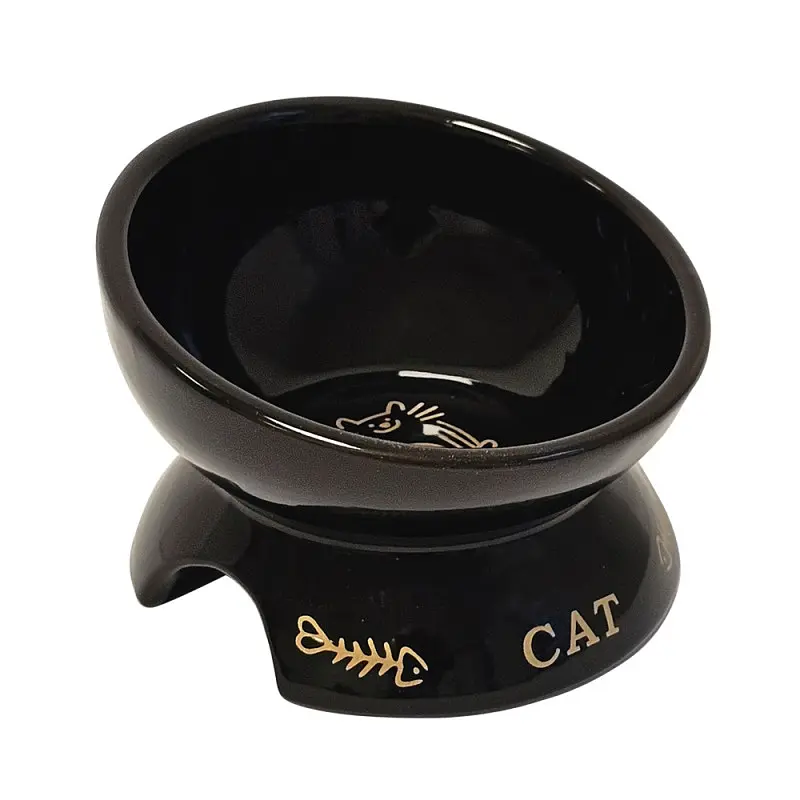Миска для котів Nobby Golden Cat керамічна чорна Ø 13,5х9 см 250 мл 82489