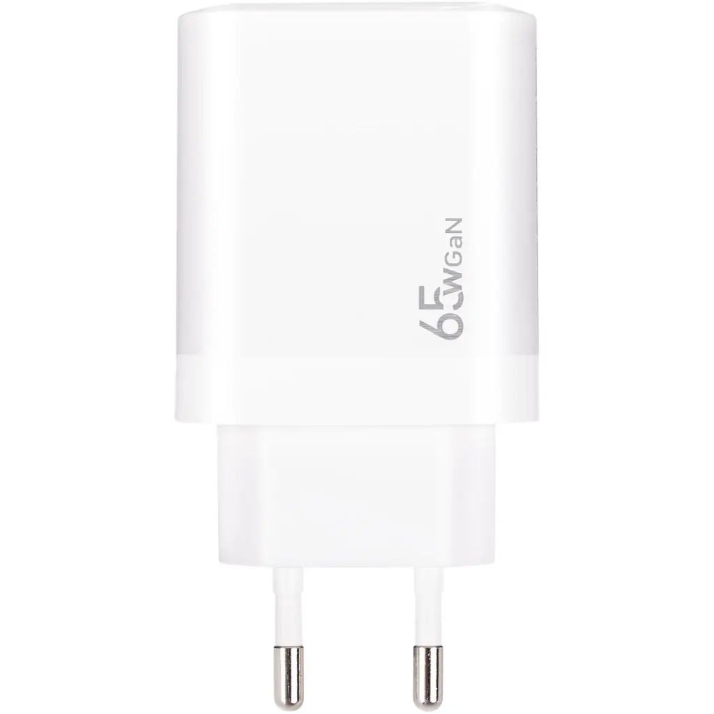 Зарядний пристрій XoKo 1xUSB-C PD65W + 1xUSB QC3.0 GaN white (XK-QC-620) - фото 10
