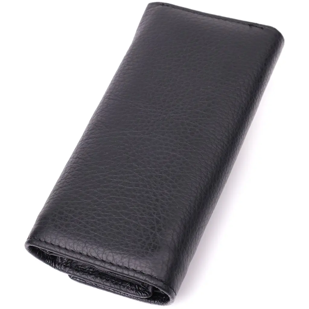 Велика ключниця з функцією гаманця з натуральної шкіри ST Leather 22492 чорна - фото 2