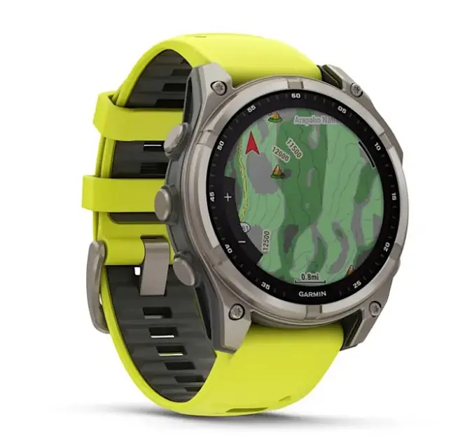 Garmin Fenix 8 47mm Solar Sapphire Titanium w. Amp Yellow/Graphite Silicone Band (010-02906-20/21) - фото 4