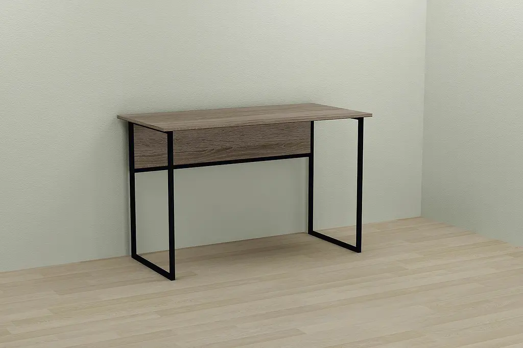 Компьютерный стол Ferrum-decor Коди 75x120x60 черный ДСП Дуб Сонома Труфель 16мм (FRD-103743) - фото 4